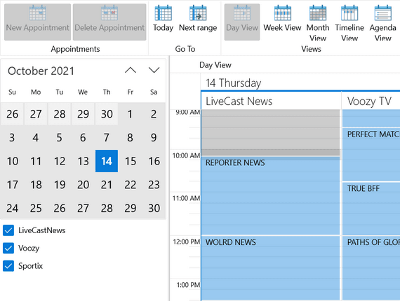 immagine del prodotto Telerik UI for WinUI Scheduler