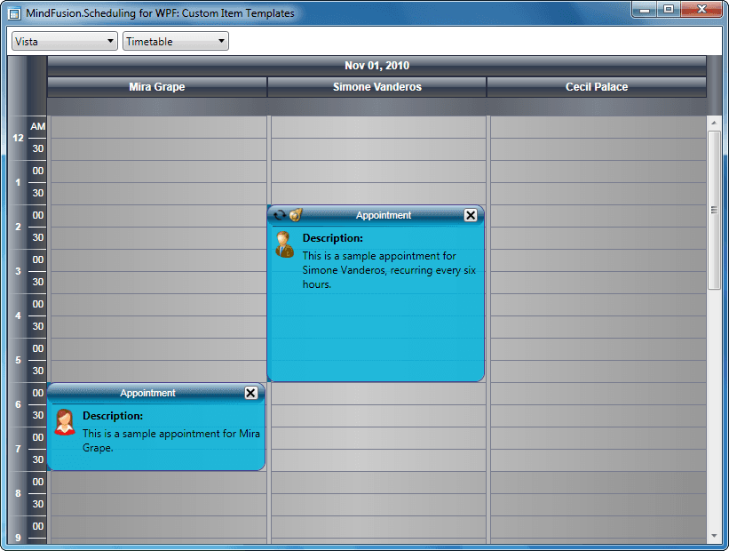 MindFusion.Scheduling for WPF released