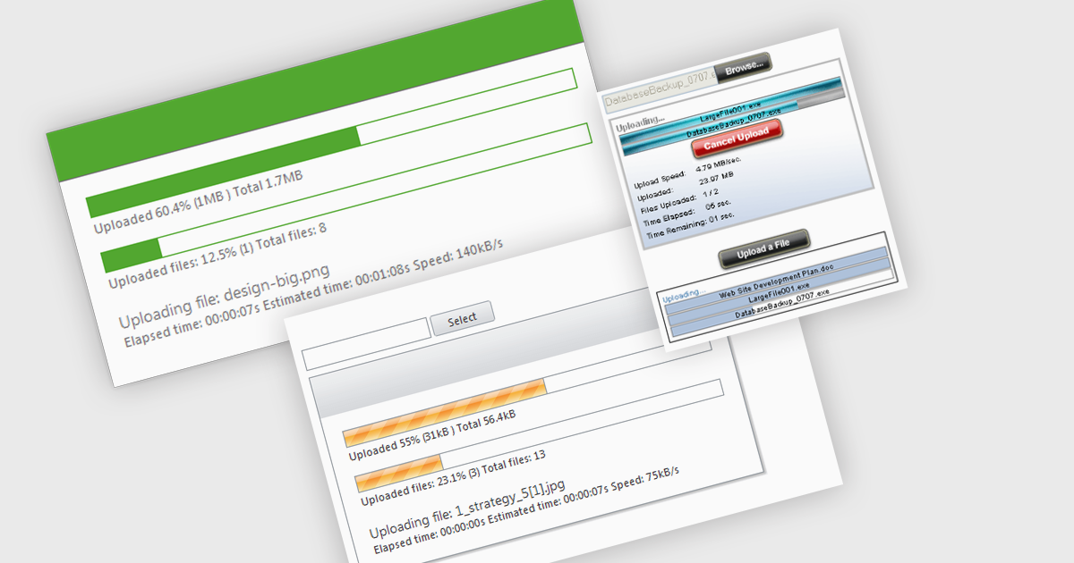 Display Progress Bars for File Uploads