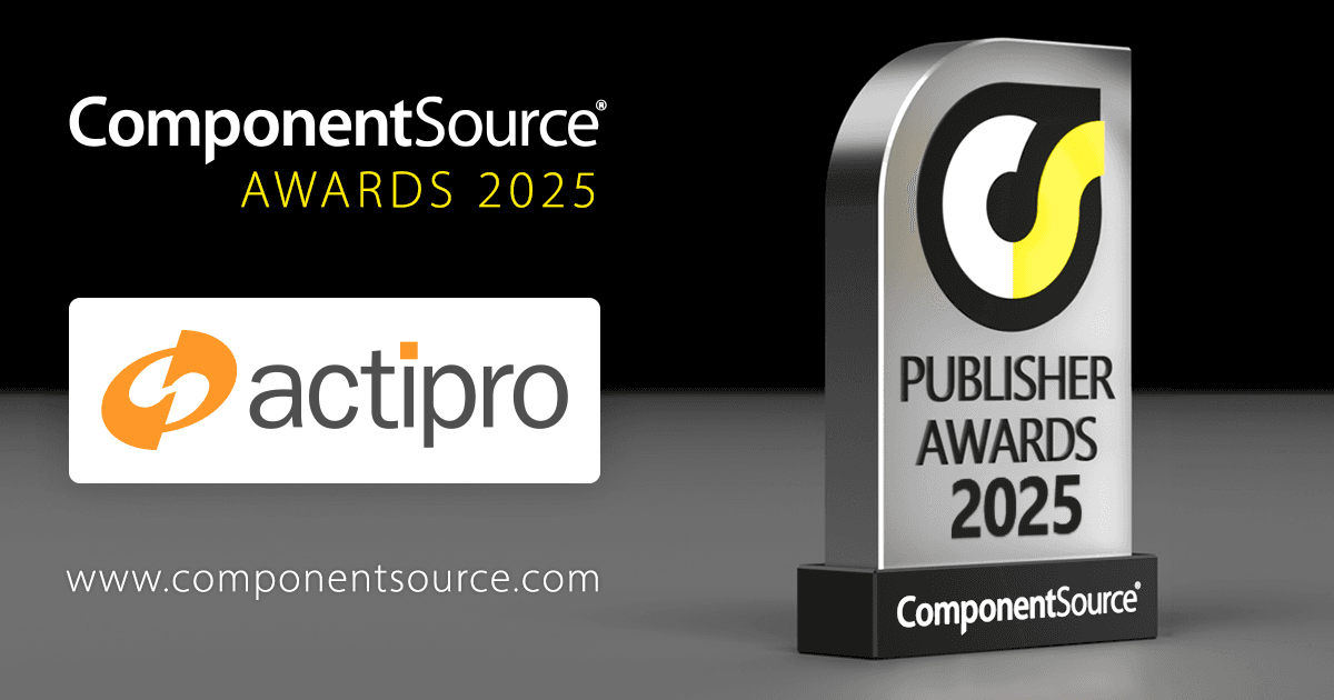 Actipro Software Wins ComponentSource Award