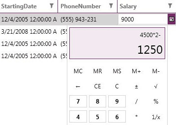 imagem do produto Telerik UI for WPF Calculator
