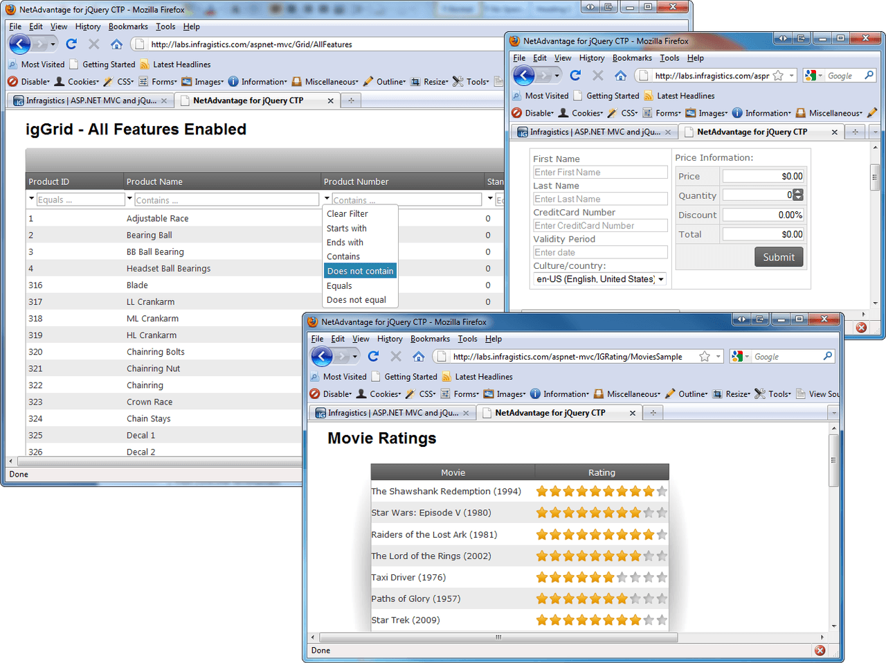 Infragistics NetAdvantage for jQuery released