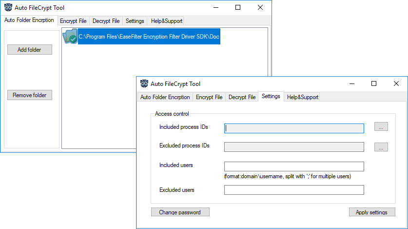 Transparent file encryption solution.