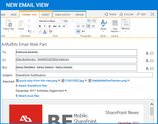 Email Web Part Produktbild