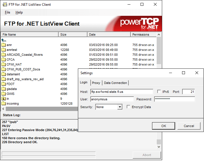 Easily add FTP functionality to your applications.
