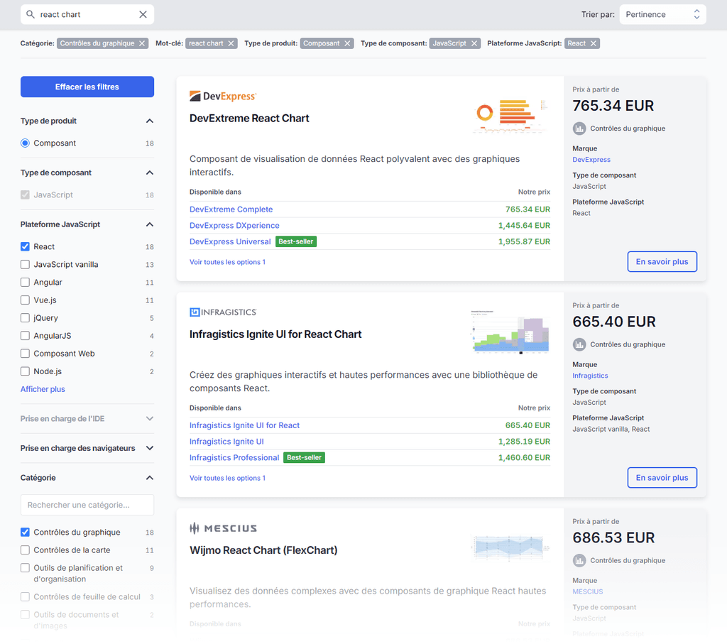 Recherche à facettes