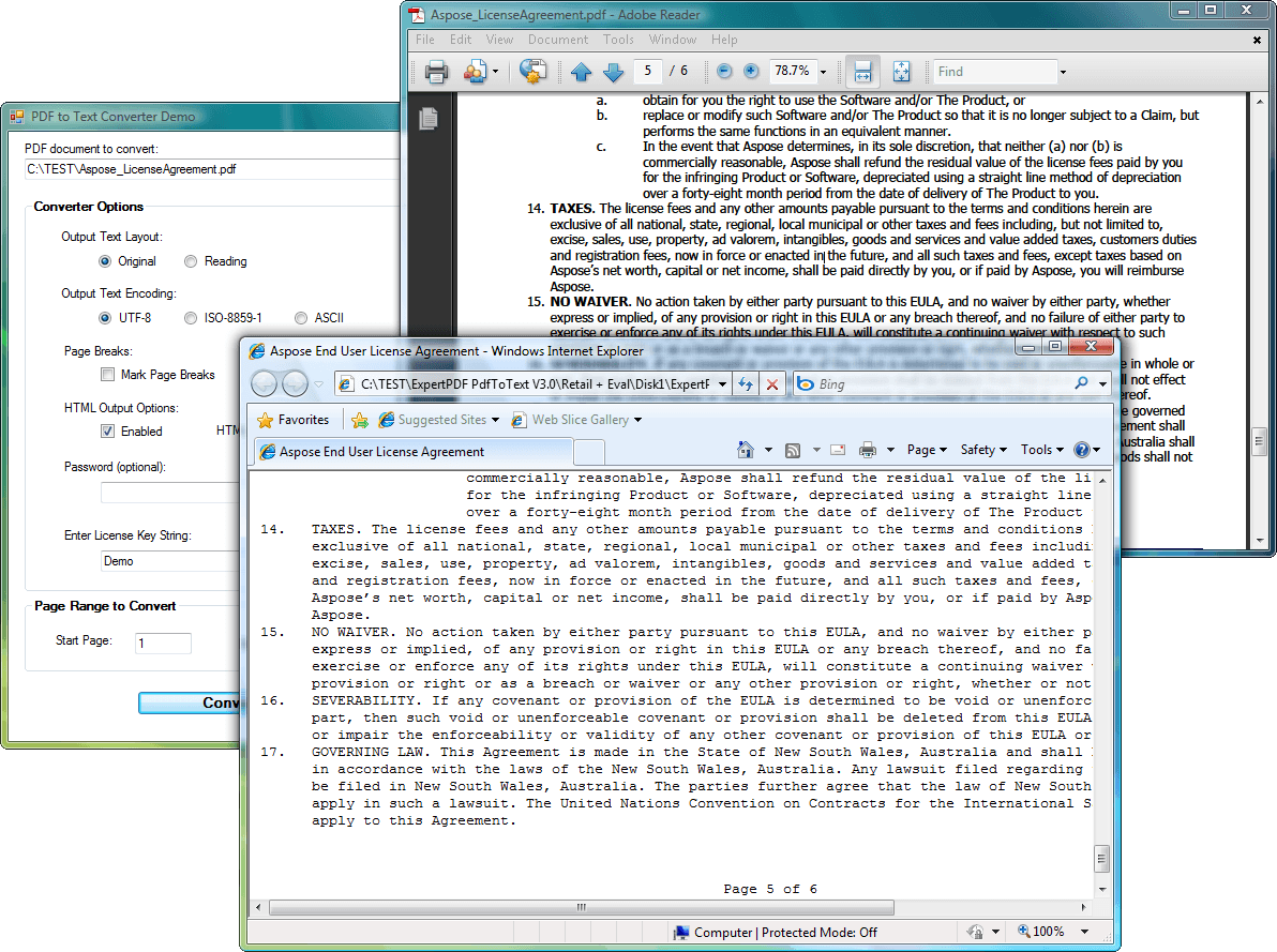 Easily extract text from PDF files