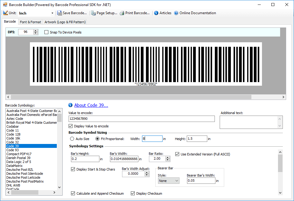 Neodynamic Barcode Professional SDK for .NET Produktbild