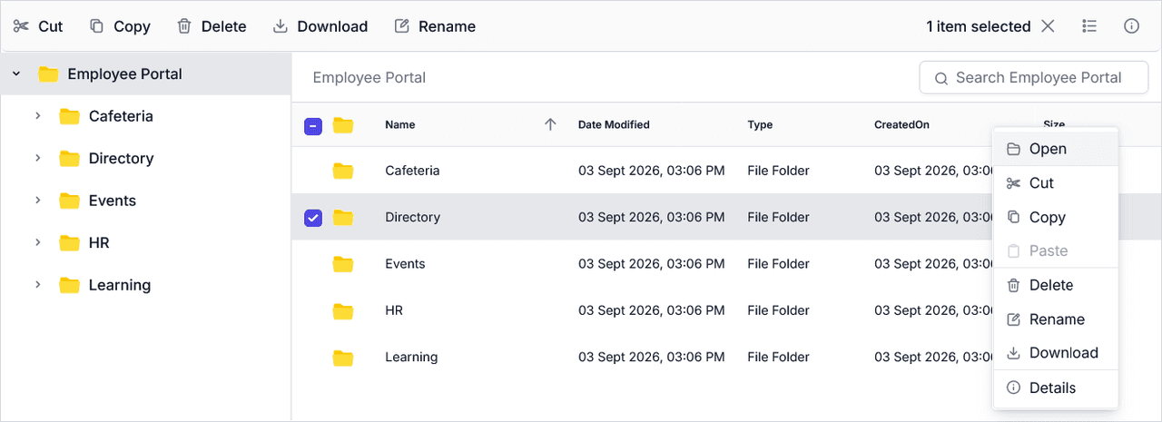 Syncfusion File Manager SDK