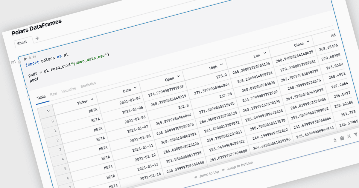 通过 Polars DataFrame 集成解锁你的数据
