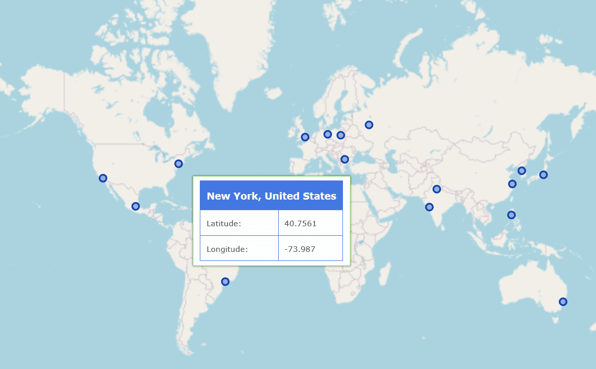 Infragistics Ultimate UI for ASP.NET MVC Geographic Map product image