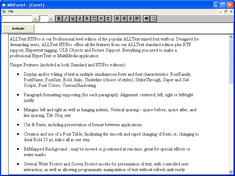 Display colorful, rich text in your form's text box.
