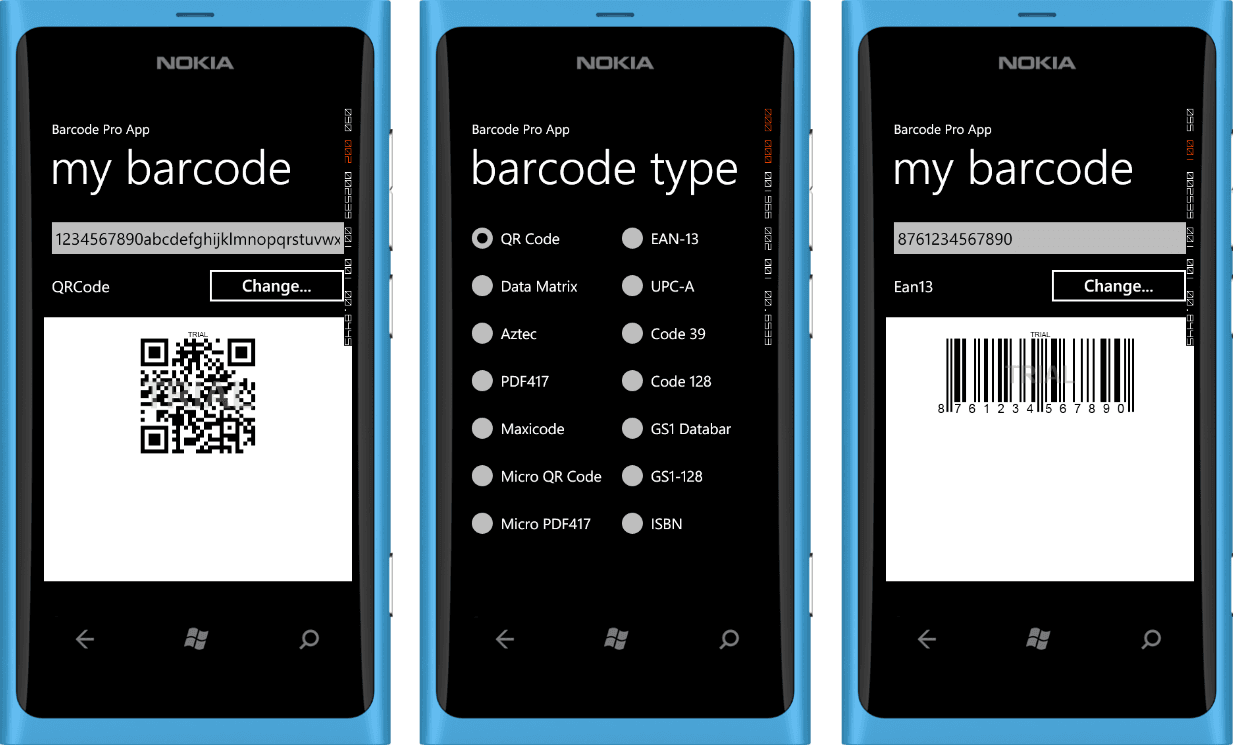 immagine del prodotto Neodynamic Barcode Professional for Windows Phone