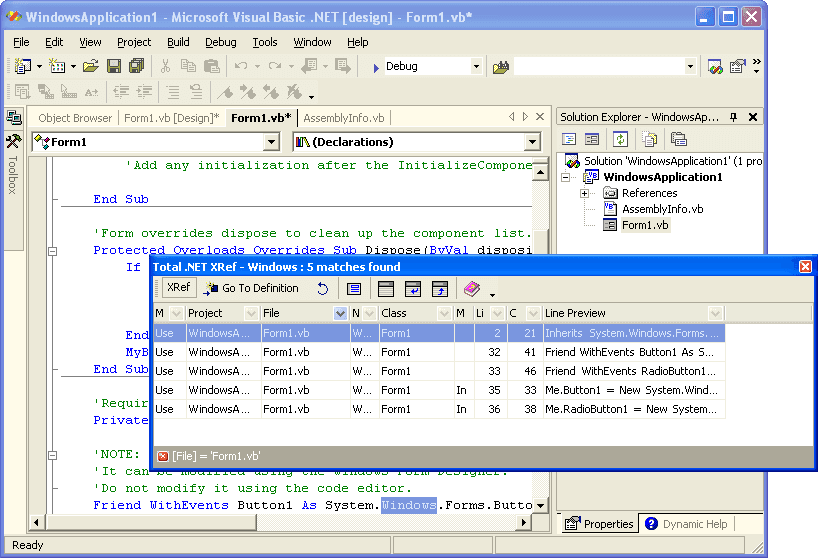 imagen del producto Total .NET Xref for Visual Studio 2002/2003