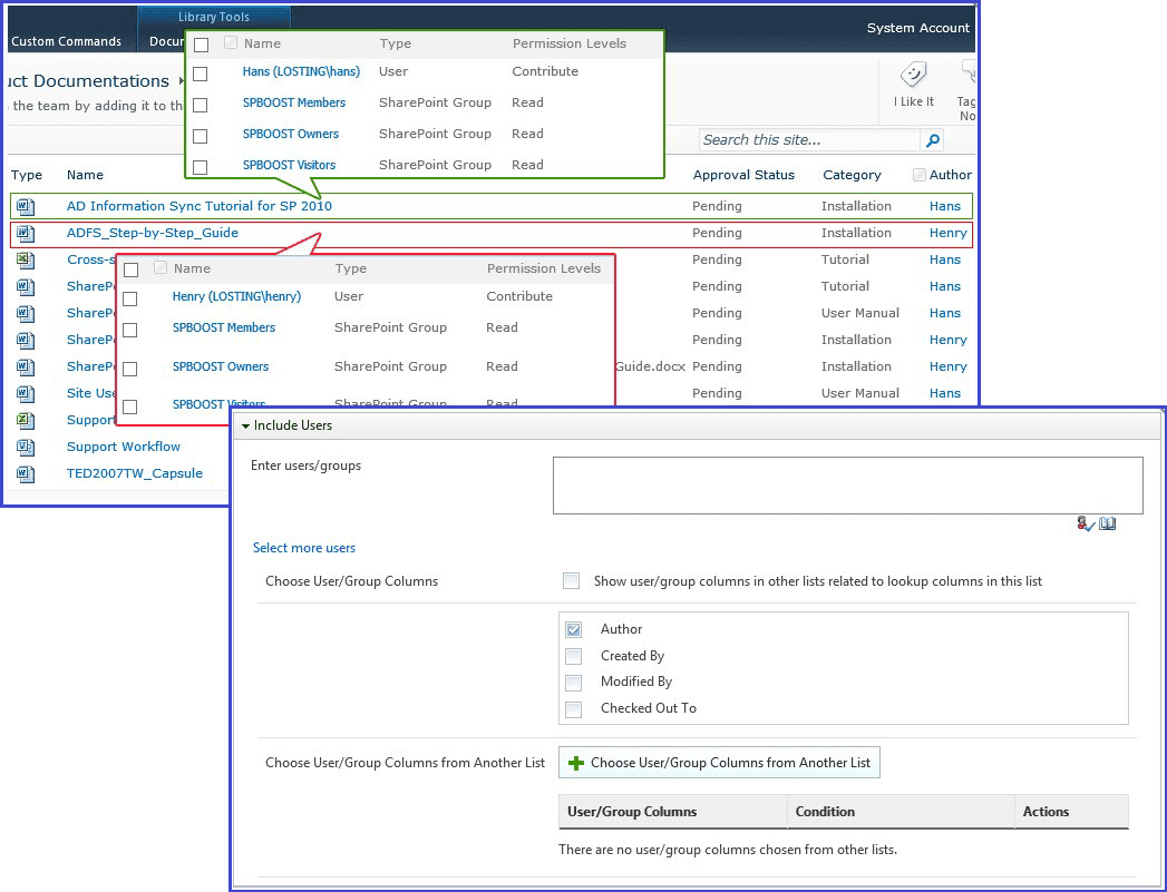 SharePoint Permission by Rule 제품 이미지