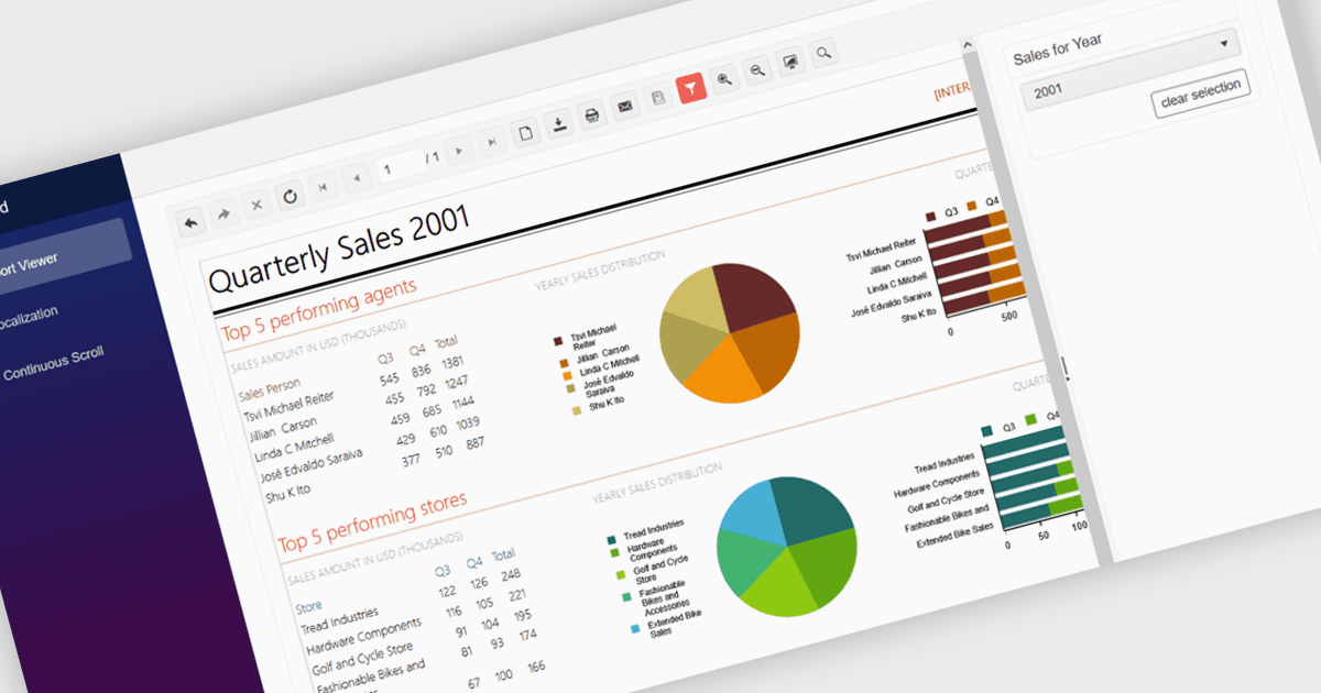 Display Rich Interactive Reports in Blazor Apps