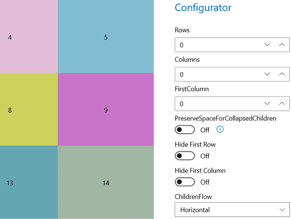 immagine del prodotto Telerik UI for WinUI UniformGrid