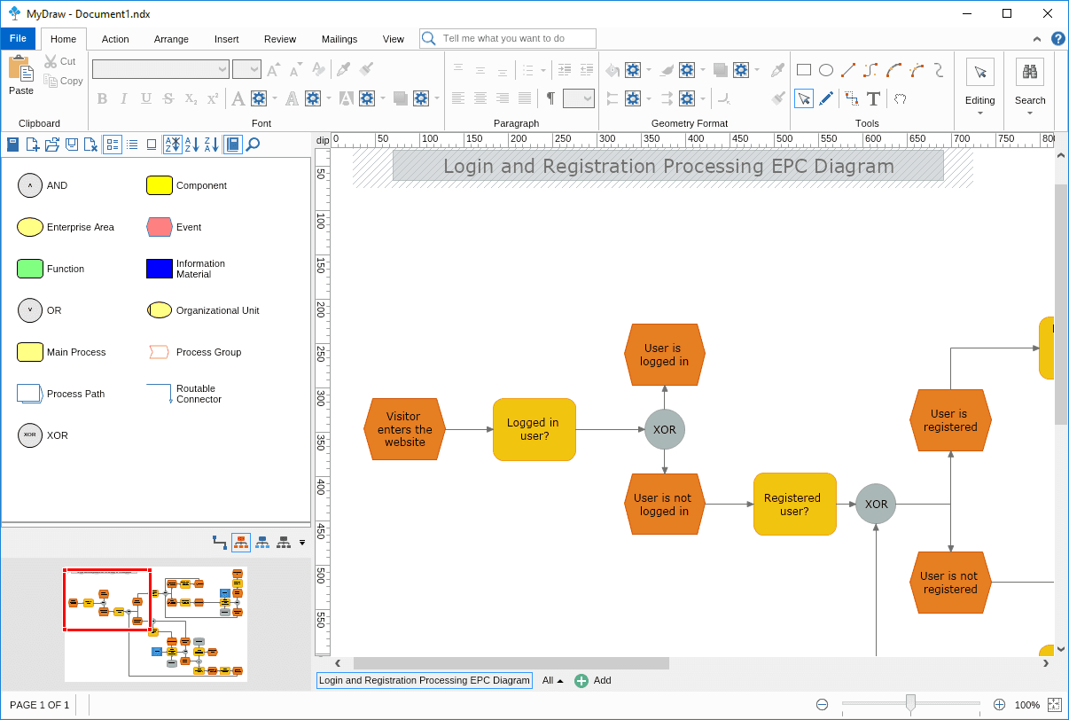 Advanced diagramming software and vector graphics drawing tool.