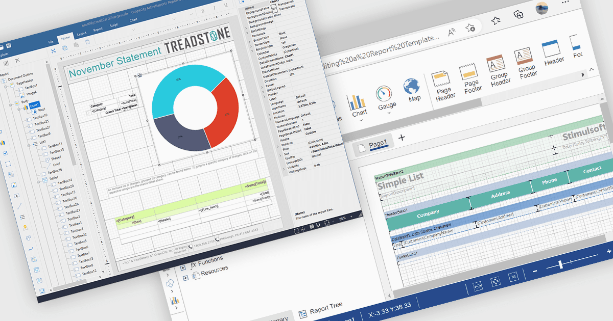 Create Custom Reports with Visual Report Designers