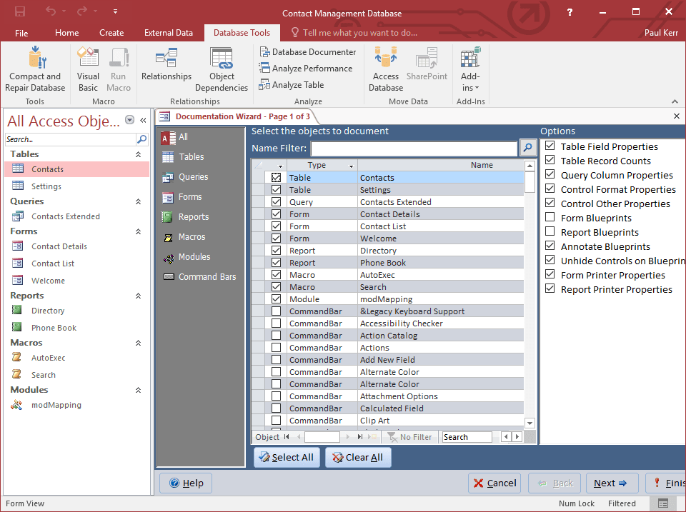 Document and analyze your Access databases.
