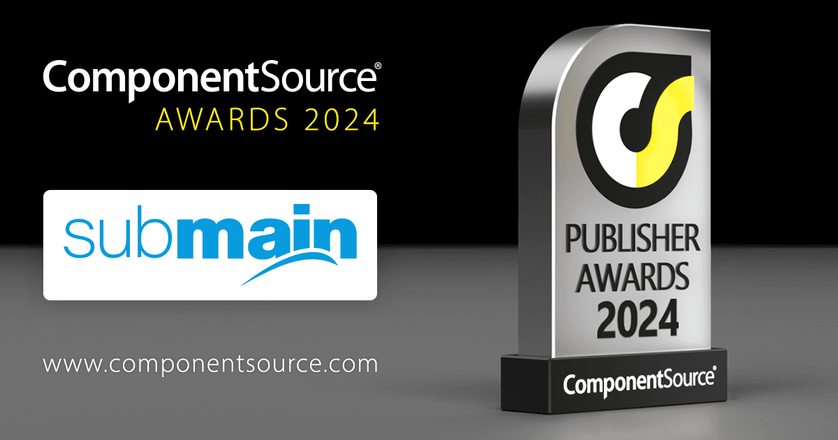 SubMain Wins ComponentSource Award