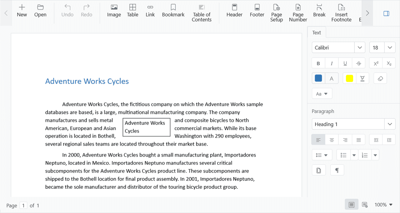 A comprehensive DOCX Editor SDK for Word document editing.