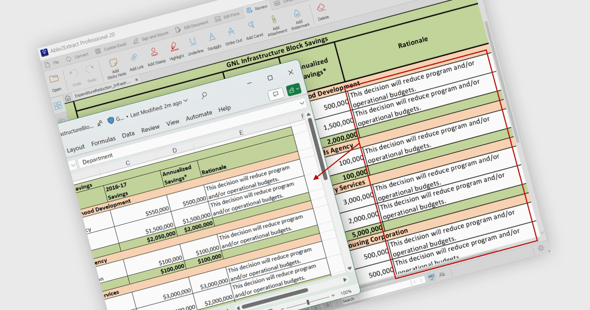 Convert PDFs Precisely with Row Detection for Excel