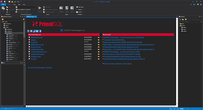 Makes database query development and testing a snap.