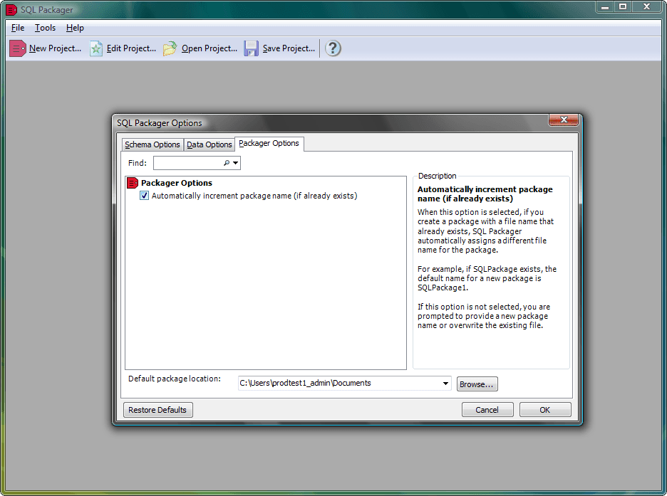 Package, upgrade, and install databases.