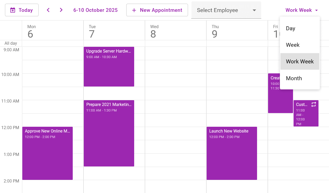DevExpress ASP.NET MVC Extensions Scheduler product image