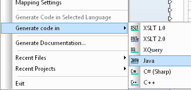 Once you have finished defining your XML mapping and data processing rules, you can load an XML instance document as a source file, and the built-in MapForce Engine will instantly convert the data into the new format.