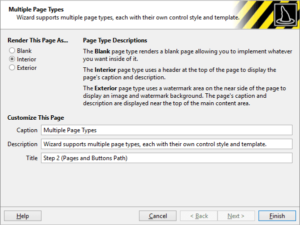 Actipro Wizard is an advanced component for building wizard dialogs in Windows Presentation Foundation (WPF) that conform to the Aero Wizard and Wizard97 specifications.