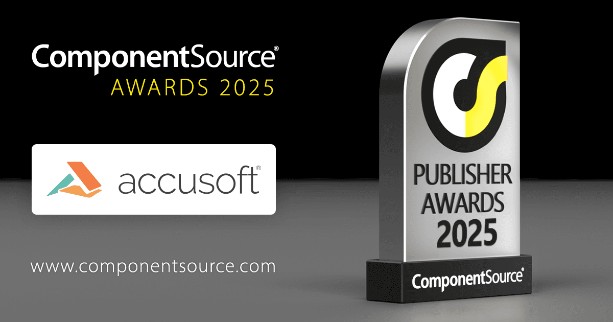 Accusoft Vence Prêmio da ComponentSource