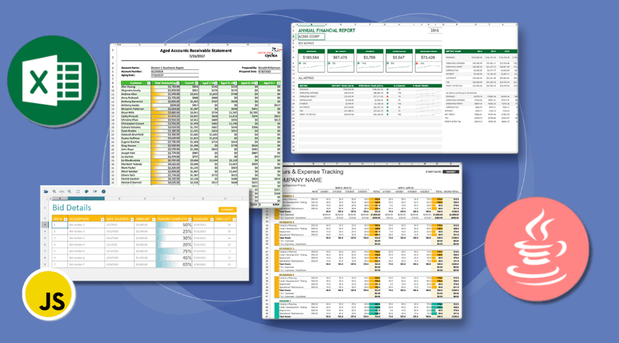 High-speed Java Excel spreadsheet API library.