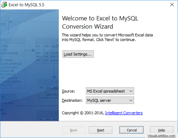 Microsoft Excel to MySQL product image