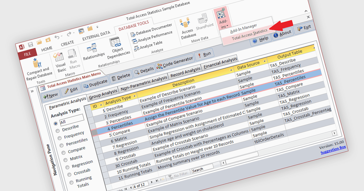 Run Advanced Statistics Inside Microsoft Access