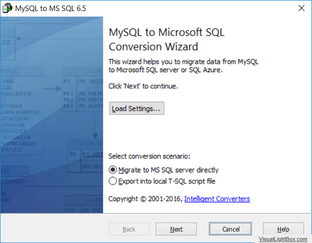 MySQL to Microsoft SQL Server product image
