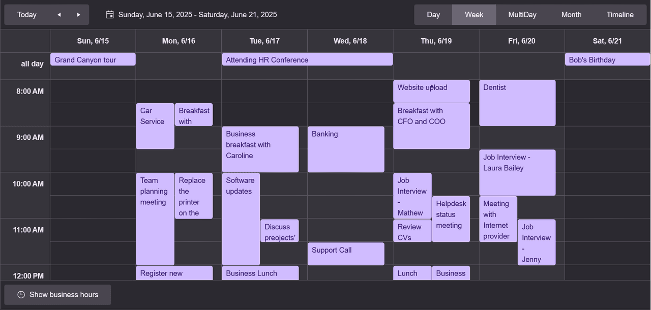 Telerik UI Blazor Scheduler product image