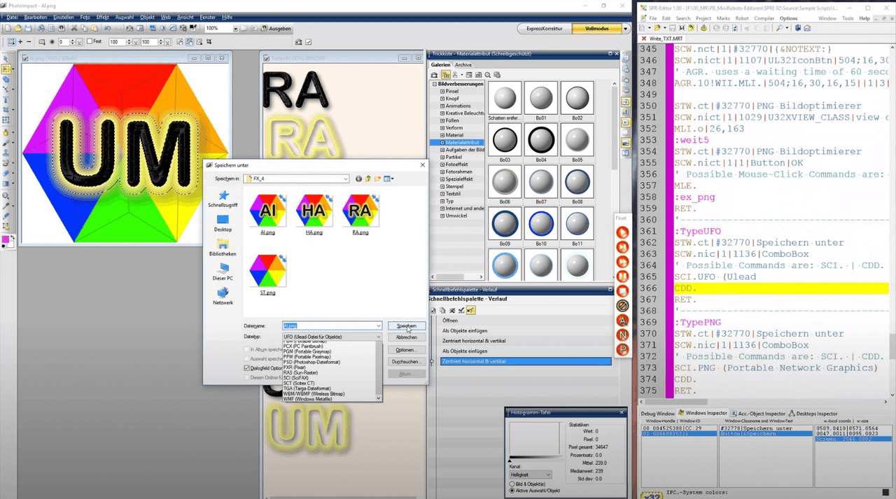 SPR generates its own Icons using Ulead Photoimpact X (Ulead is now a Corel Company).