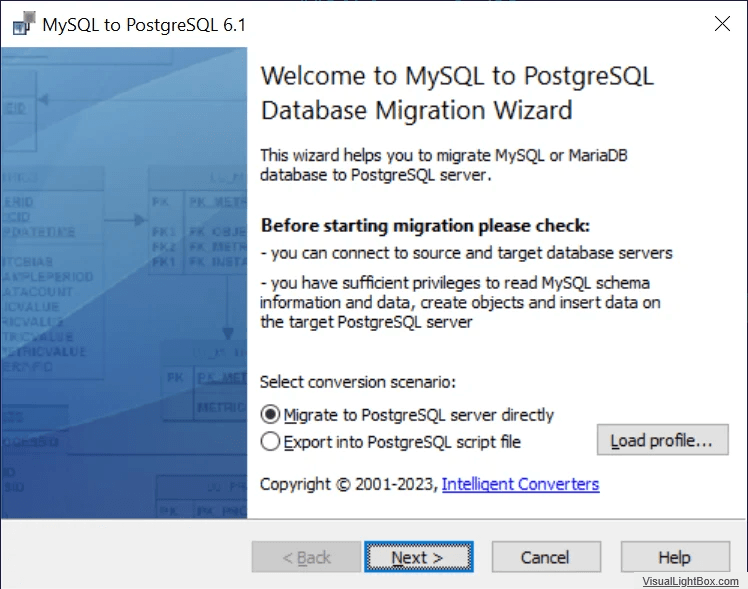 MySQL to PostgreSQL product image