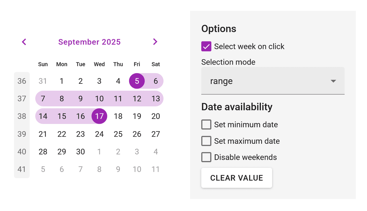 DevExtreme jQuery Calendar product image