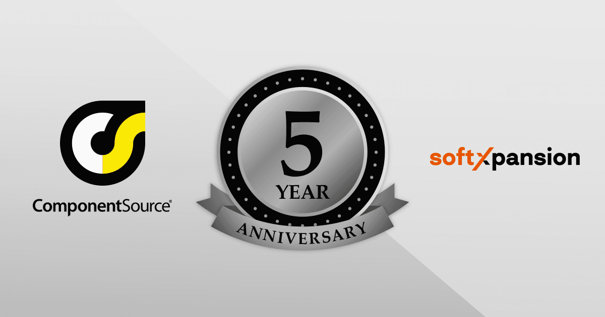 ComponentSource Celebrates 5 Year Partnership with soft Xpansion