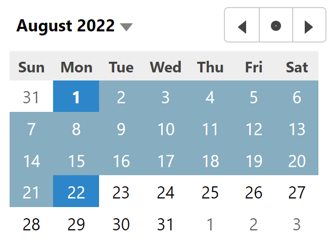 ComponentOne ASP.NET Core Calendar product image