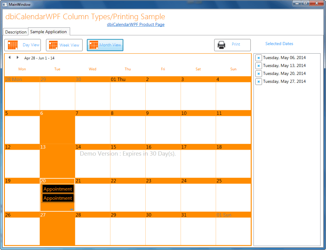 imagen del producto dbiCalendarWPF