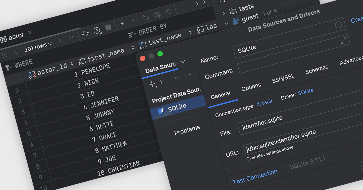 Work with SQLite Directly in Your IDE