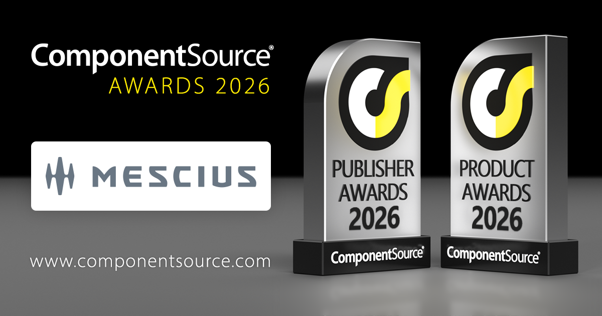 MESCIUS Wins 13 ComponentSource Awards