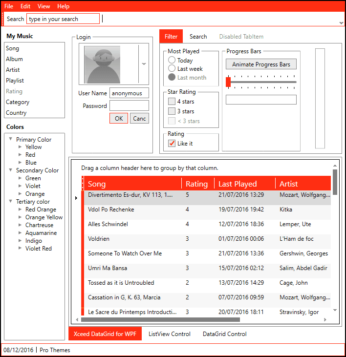 Xceed Pro Themes for WPF product image
