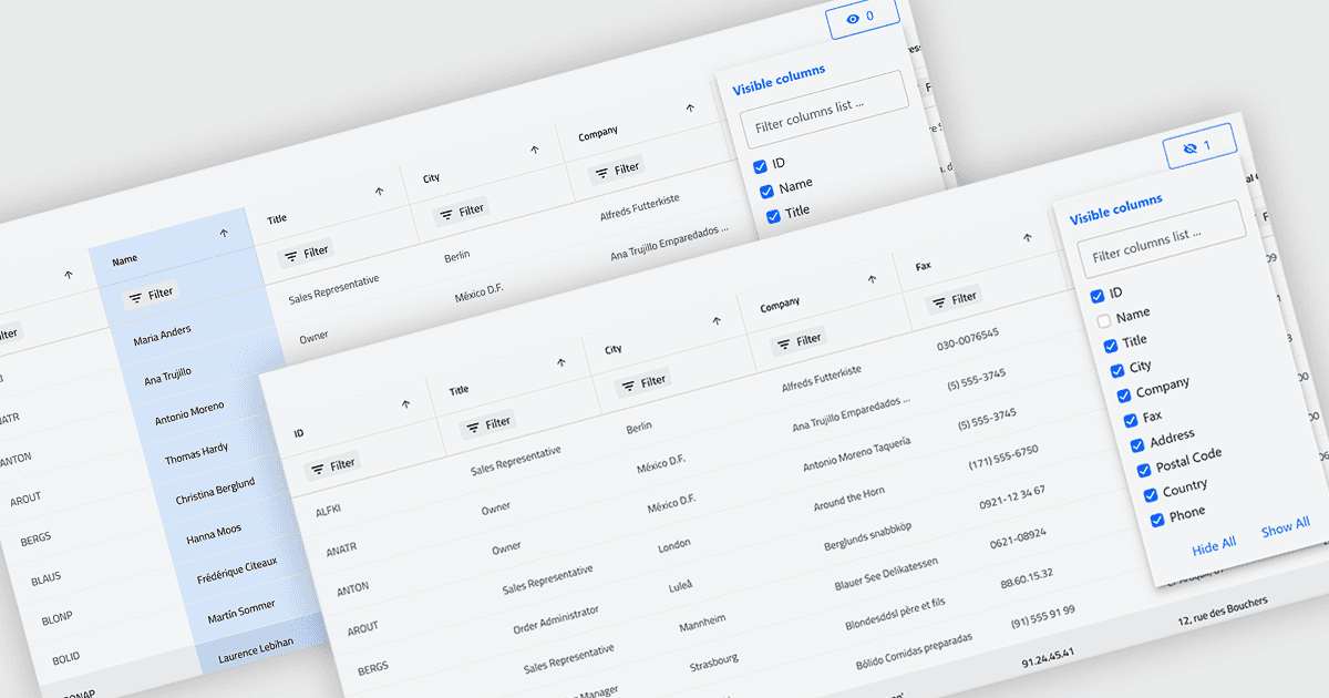 Improve Data Clarity with Flexible Column Hiding