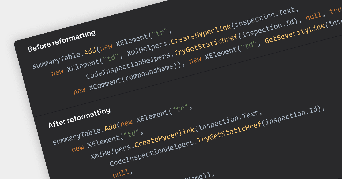 Increase Productivity with Code Formatting