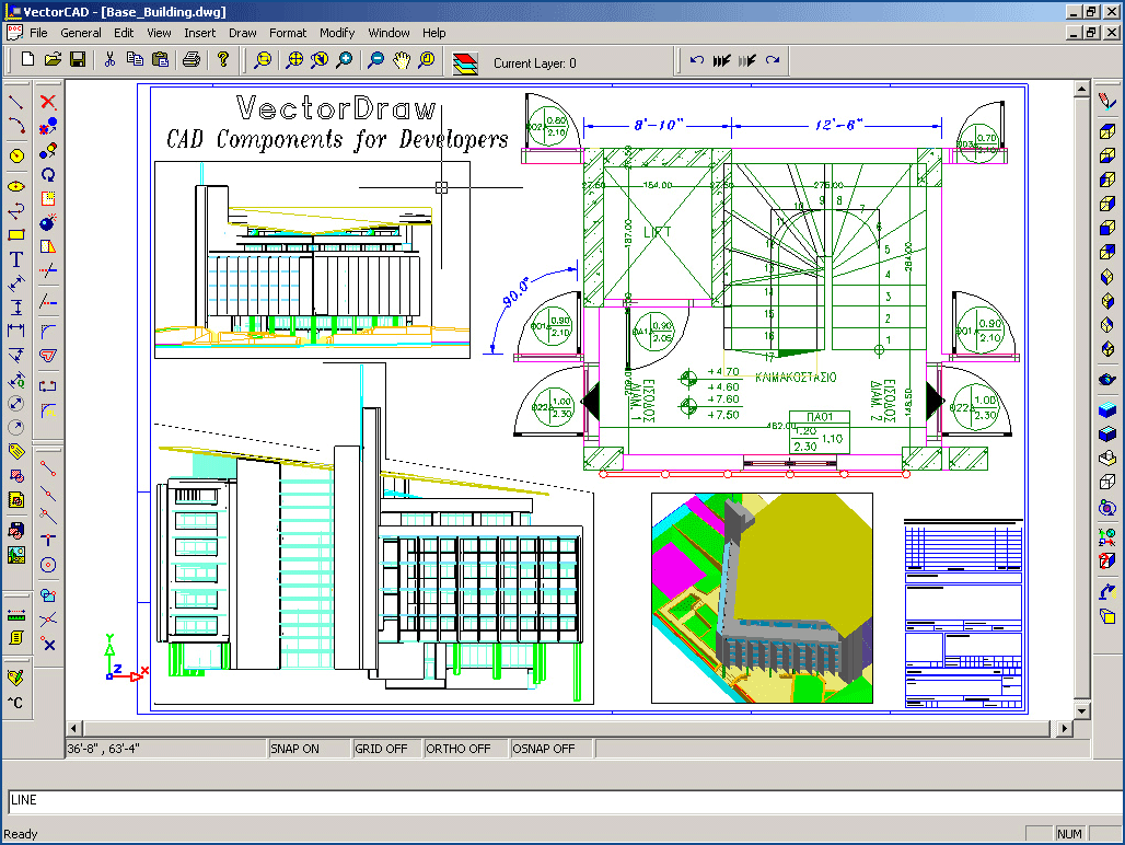 Use VectorDraw for complex 3D design. VectorDraw Professional is a component for vector graphics. Aiming at enhancing developers' creativity over the graphics environment who desire full programming control. It is also designed for users with a minimum experience in the graphics background. It gives you the ability to customize all messages and dialogs (local language) and provides over 700 methods, properties and events. VectorDraw Professional is the